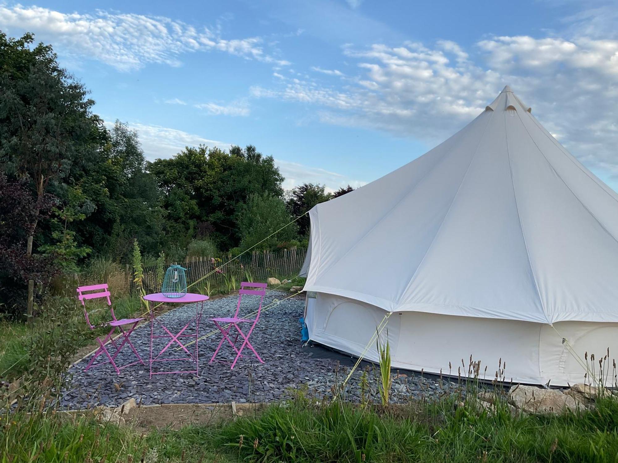 Glamping Meadow Bell Tent Stithians Exterior foto