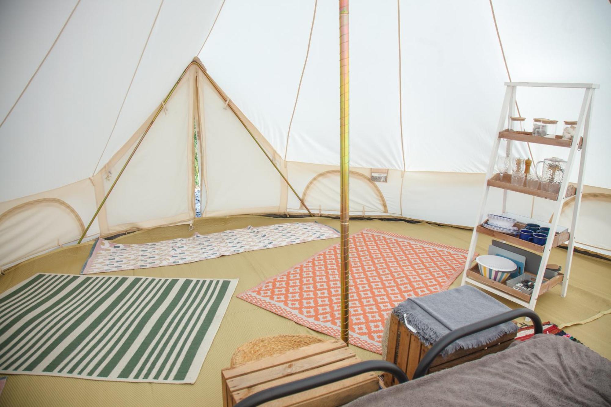 Glamping Meadow Bell Tent Stithians Exterior foto